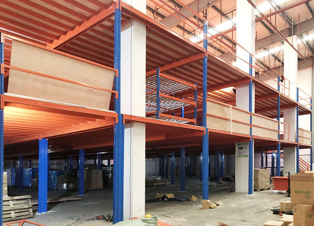 雙層鋼閣樓平臺貨架項目